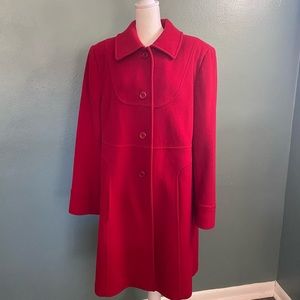 Full-length, heavy wool coat